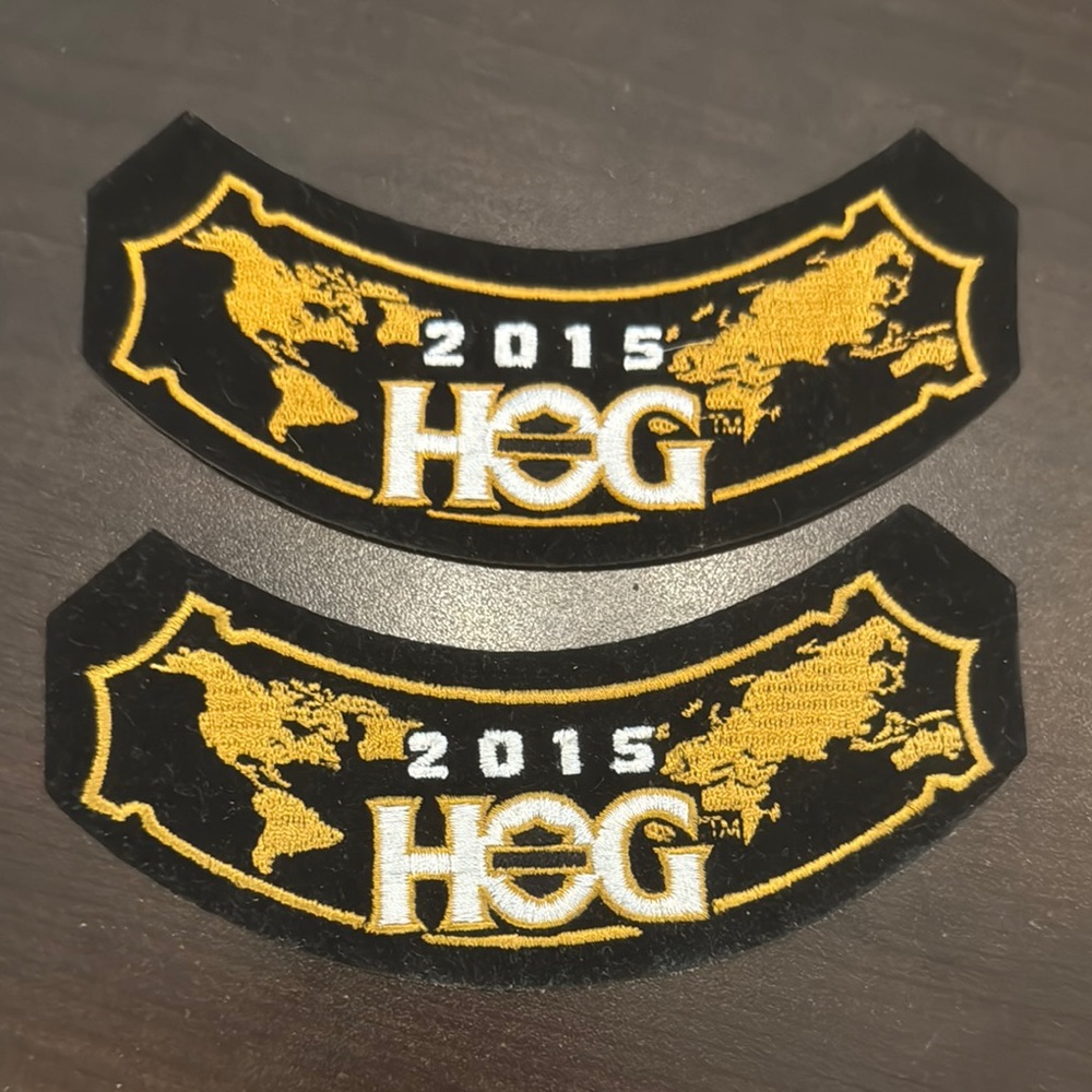 2015 HOG Black and Gold Patches